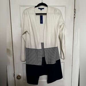 Apt. 9 Elegant Cream and Black Cardigan